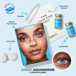 Aquamarine - 6 Months -Daily Lens World What s In The Box 6 Months Aquamarine